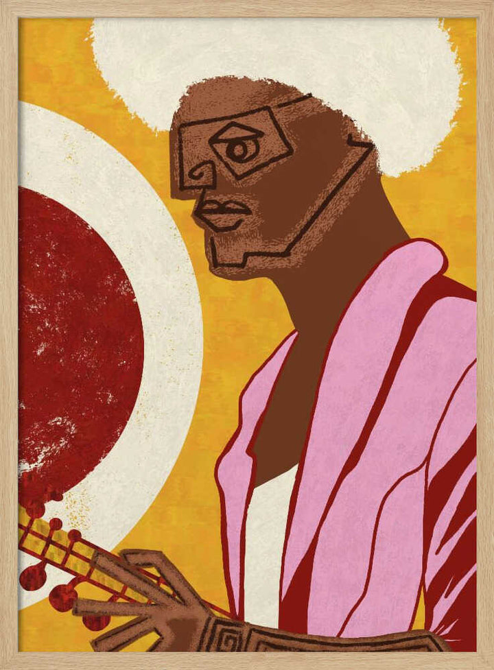 MUSICIAN GUY IV - Stretched Canvas, Poster or Fine Art Print - I Heart Wall Art - Poster Print, Canvas Print or Framed Art Print