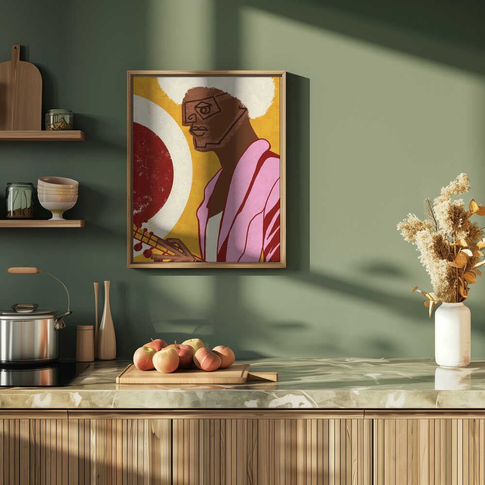 MUSICIAN GUY IV - Stretched Canvas, Poster or Fine Art Print - I Heart Wall Art - Poster Print, Canvas Print or Framed Art Print