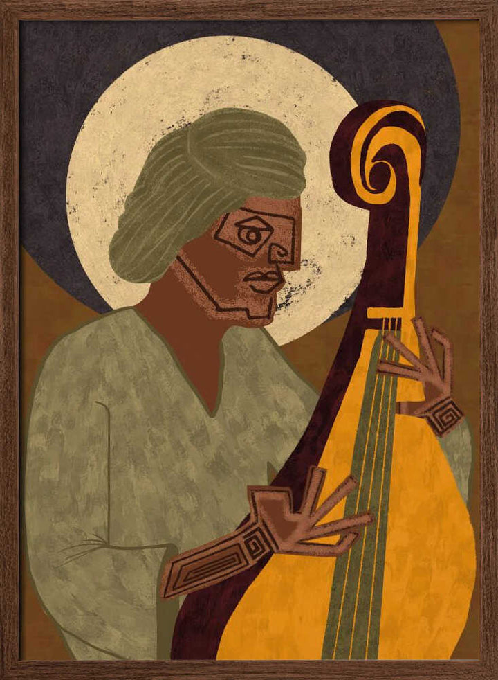 MUSICIAN GUY IX - Stretched Canvas, Poster or Fine Art Print - I Heart Wall Art - Poster Print, Canvas Print or Framed Art Print