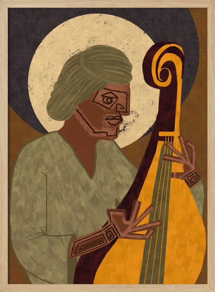 MUSICIAN GUY IX - Stretched Canvas, Poster or Fine Art Print - I Heart Wall Art - Poster Print, Canvas Print or Framed Art Print