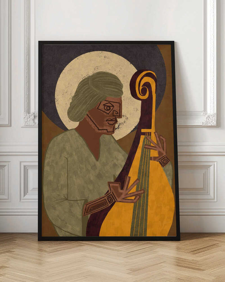 MUSICIAN GUY IX - Stretched Canvas, Poster or Fine Art Print - I Heart Wall Art - Poster Print, Canvas Print or Framed Art Print