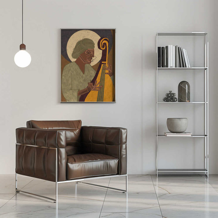 MUSICIAN GUY IX - Stretched Canvas, Poster or Fine Art Print - I Heart Wall Art - Poster Print, Canvas Print or Framed Art Print