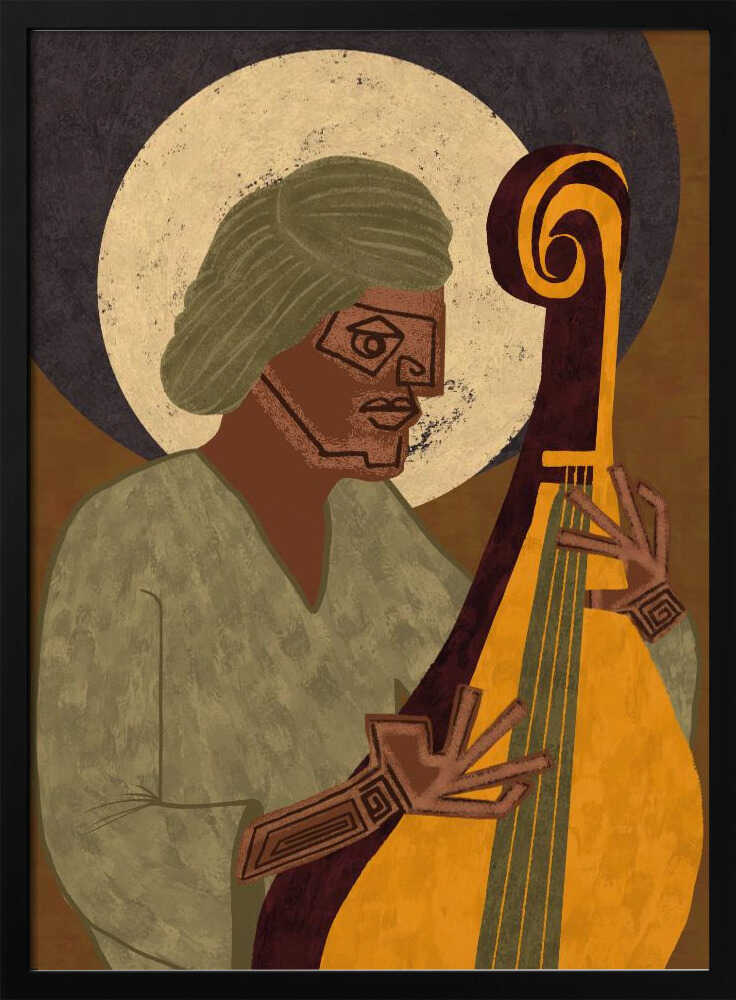 MUSICIAN GUY IX - Stretched Canvas, Poster or Fine Art Print - I Heart Wall Art - Poster Print, Canvas Print or Framed Art Print