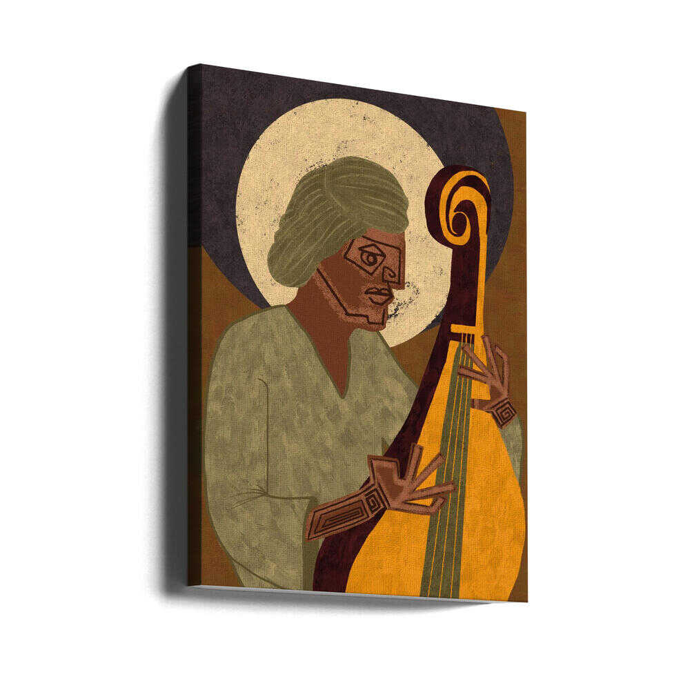 MUSICIAN GUY IX - Stretched Canvas, Poster or Fine Art Print - I Heart Wall Art - Poster Print, Canvas Print or Framed Art Print