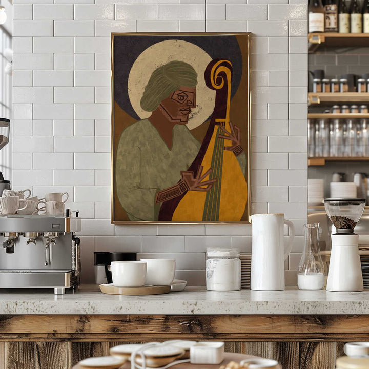 MUSICIAN GUY IX - Stretched Canvas, Poster or Fine Art Print - I Heart Wall Art - Poster Print, Canvas Print or Framed Art Print
