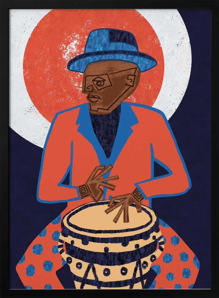 MUSICIAN GUY V - Stretched Canvas, Poster or Fine Art Print - I Heart Wall Art - Poster Print, Canvas Print or Framed Art Print
