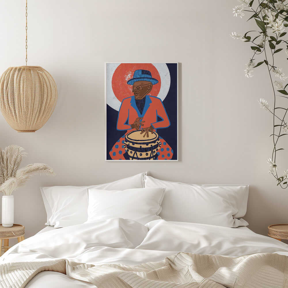 MUSICIAN GUY V - Stretched Canvas, Poster or Fine Art Print - I Heart Wall Art - Poster Print, Canvas Print or Framed Art Print