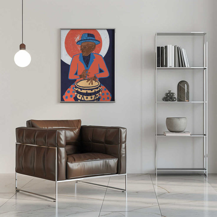 MUSICIAN GUY V - Stretched Canvas, Poster or Fine Art Print - I Heart Wall Art - Poster Print, Canvas Print or Framed Art Print