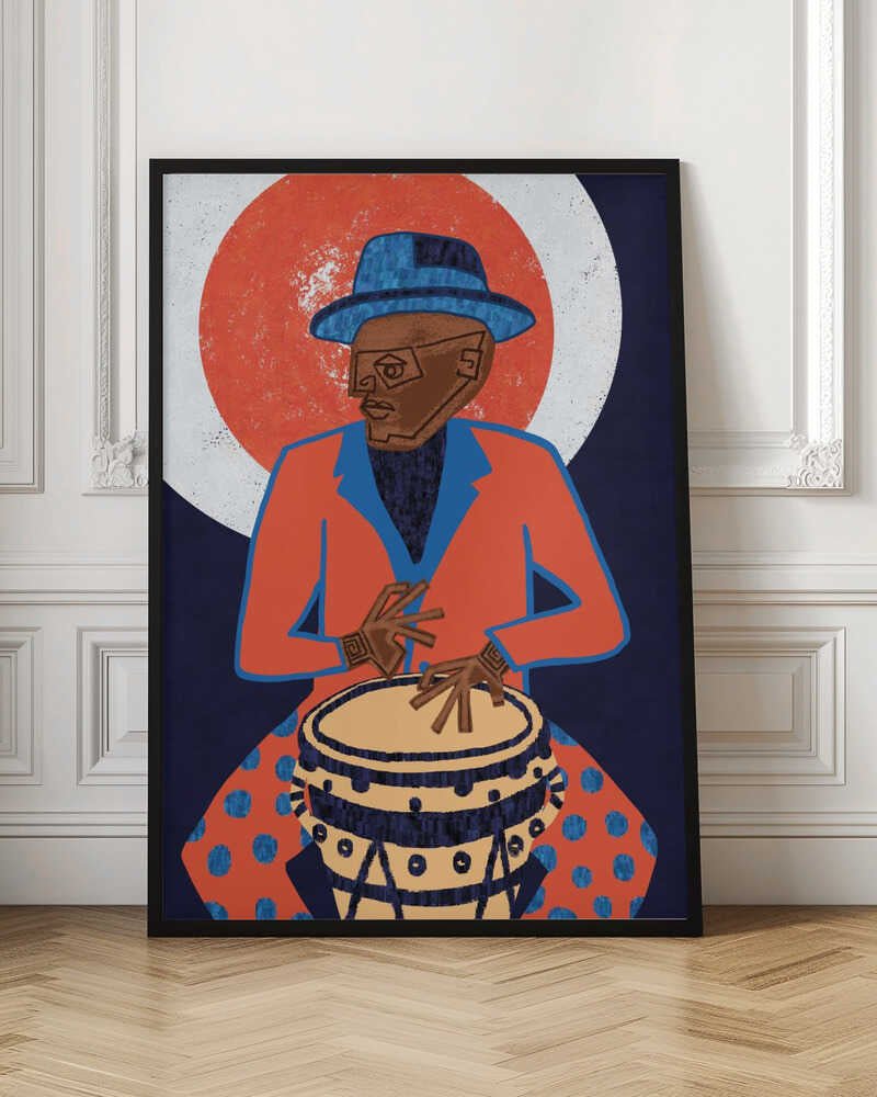 MUSICIAN GUY V - Stretched Canvas, Poster or Fine Art Print - I Heart Wall Art - Poster Print, Canvas Print or Framed Art Print