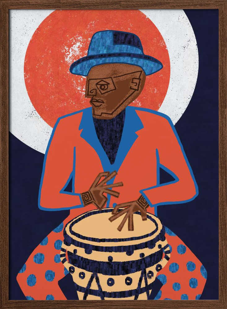 MUSICIAN GUY V - Stretched Canvas, Poster or Fine Art Print - I Heart Wall Art - Poster Print, Canvas Print or Framed Art Print