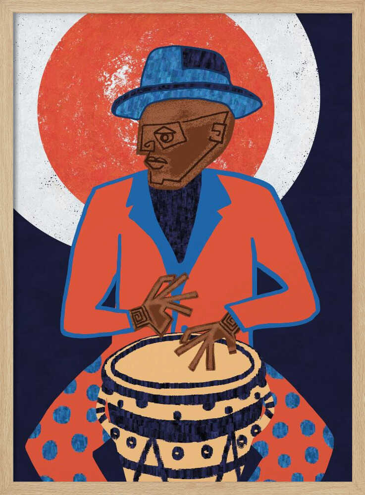 MUSICIAN GUY V - Stretched Canvas, Poster or Fine Art Print - I Heart Wall Art - Poster Print, Canvas Print or Framed Art Print