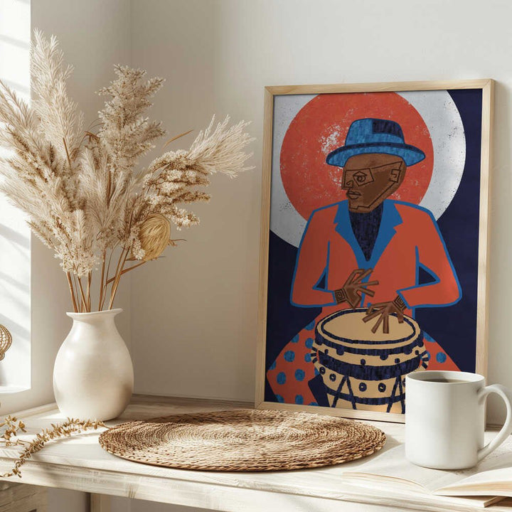 MUSICIAN GUY V - Stretched Canvas, Poster or Fine Art Print - I Heart Wall Art - Poster Print, Canvas Print or Framed Art Print