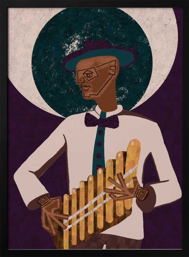 MUSICIAN GUY VI - Stretched Canvas, Poster or Fine Art Print - I Heart Wall Art - Poster Print, Canvas Print or Framed Art Print