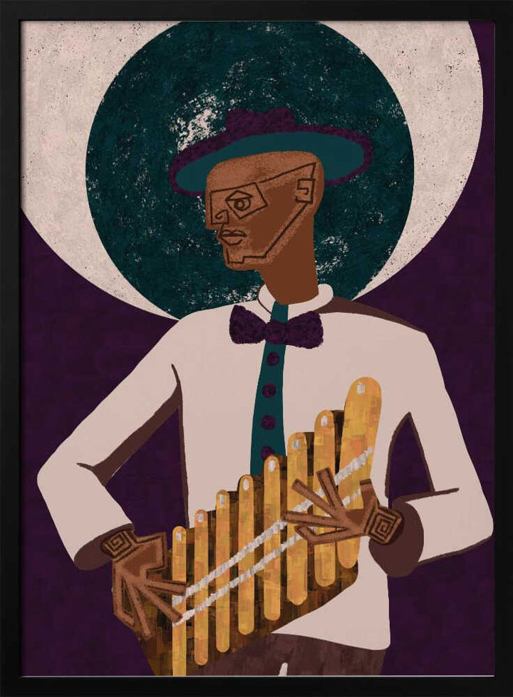MUSICIAN GUY VI - Stretched Canvas, Poster or Fine Art Print - I Heart Wall Art - Poster Print, Canvas Print or Framed Art Print