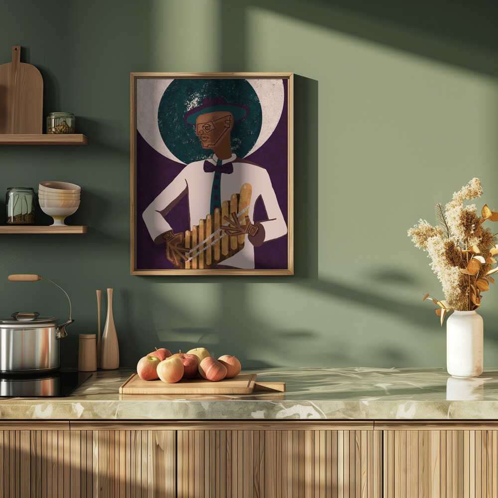 MUSICIAN GUY VI - Stretched Canvas, Poster or Fine Art Print - I Heart Wall Art - Poster Print, Canvas Print or Framed Art Print