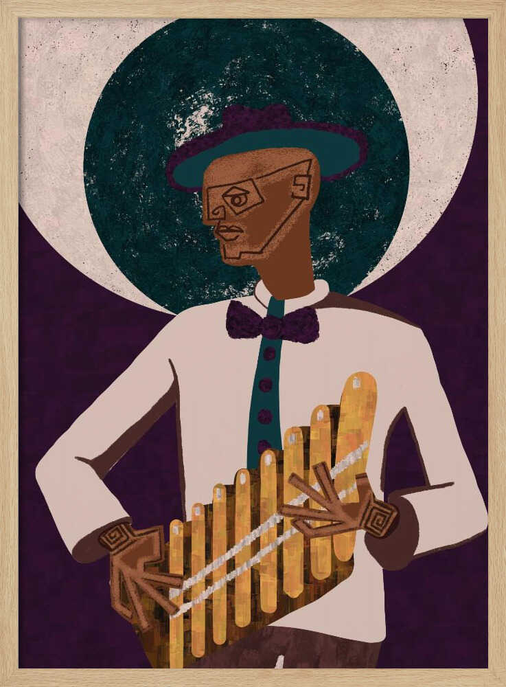 MUSICIAN GUY VI - Stretched Canvas, Poster or Fine Art Print - I Heart Wall Art - Poster Print, Canvas Print or Framed Art Print