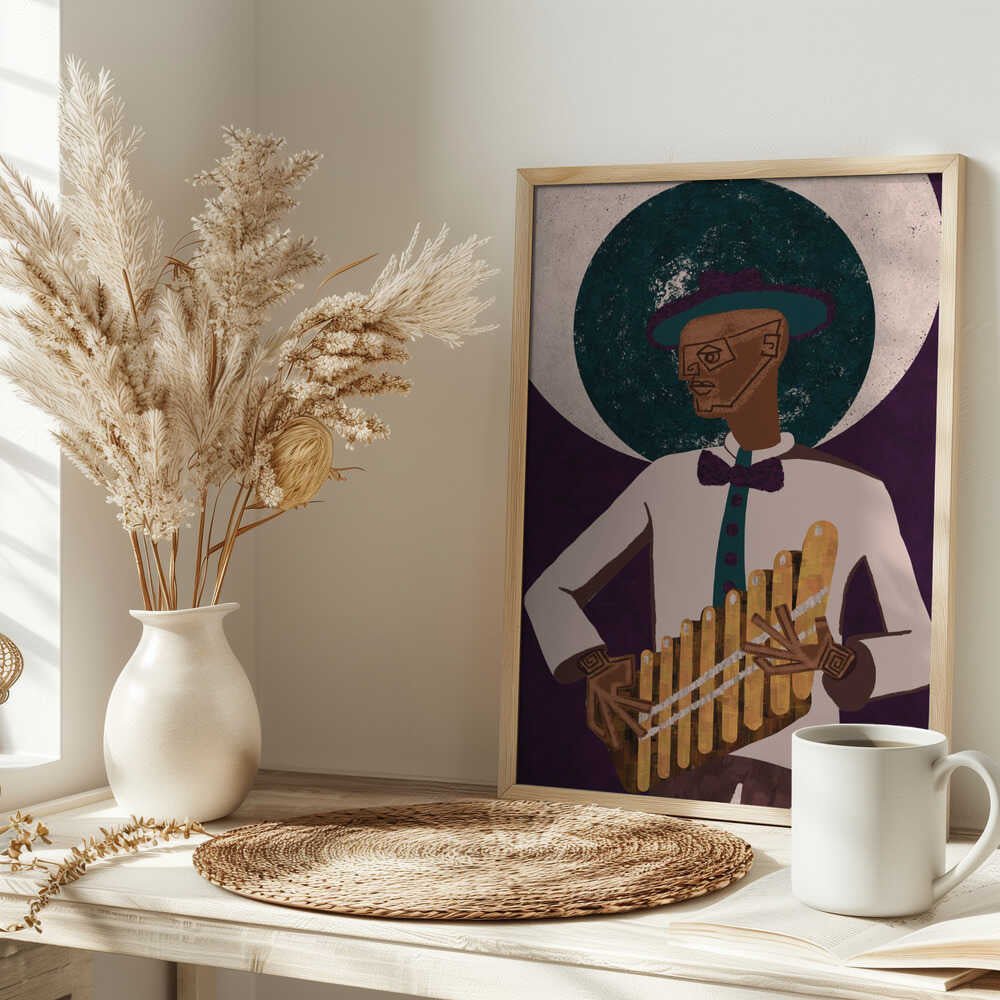 MUSICIAN GUY VI - Stretched Canvas, Poster or Fine Art Print - I Heart Wall Art - Poster Print, Canvas Print or Framed Art Print