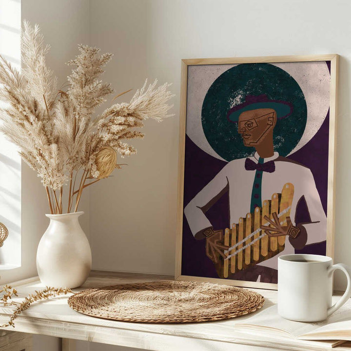 MUSICIAN GUY VI - Stretched Canvas, Poster or Fine Art Print - I Heart Wall Art - Poster Print, Canvas Print or Framed Art Print