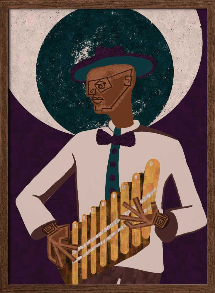 MUSICIAN GUY VI - Stretched Canvas, Poster or Fine Art Print - I Heart Wall Art - Poster Print, Canvas Print or Framed Art Print