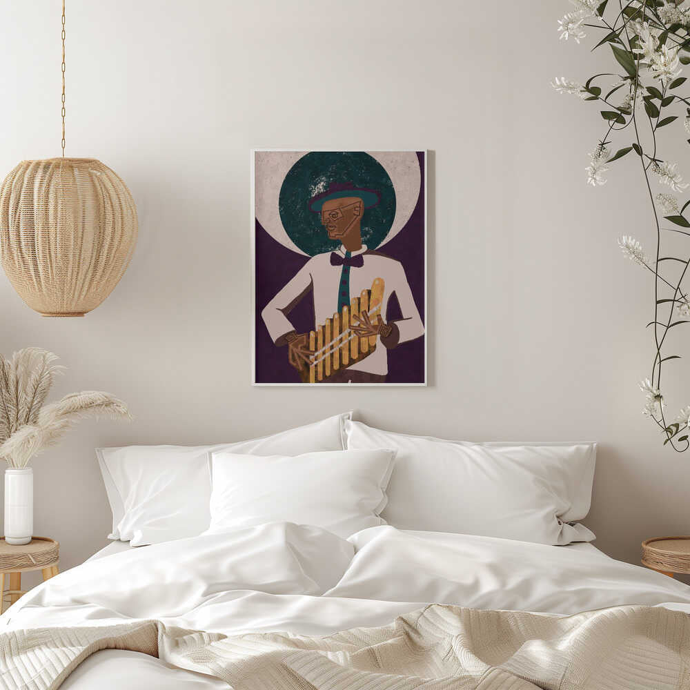 MUSICIAN GUY VI - Stretched Canvas, Poster or Fine Art Print - I Heart Wall Art - Poster Print, Canvas Print or Framed Art Print