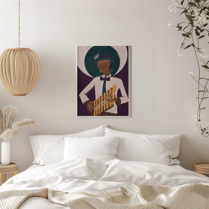 MUSICIAN GUY VI - Stretched Canvas, Poster or Fine Art Print - I Heart Wall Art - Poster Print, Canvas Print or Framed Art Print