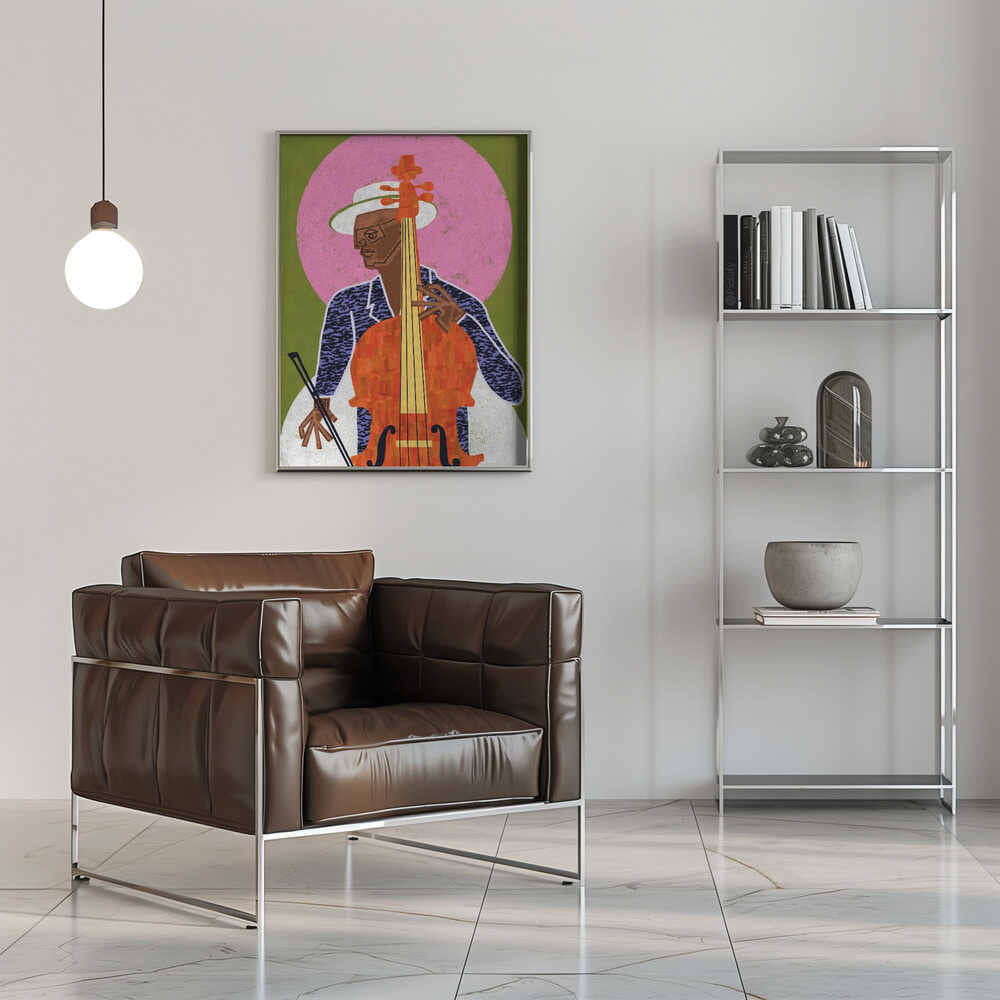 MUSICIAN GUY VII - Stretched Canvas, Poster or Fine Art Print - I Heart Wall Art - Poster Print, Canvas Print or Framed Art Print