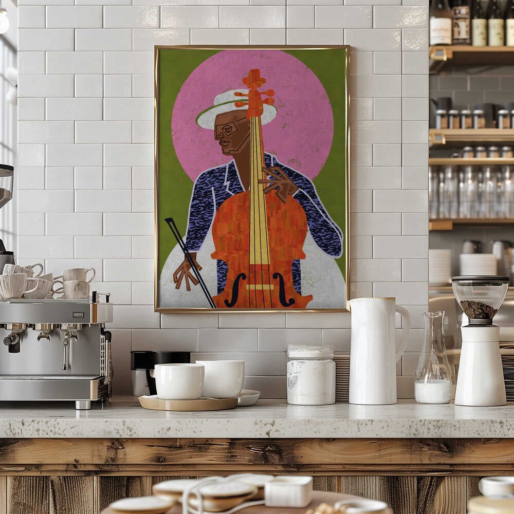 MUSICIAN GUY VII - Stretched Canvas, Poster or Fine Art Print - I Heart Wall Art - Poster Print, Canvas Print or Framed Art Print