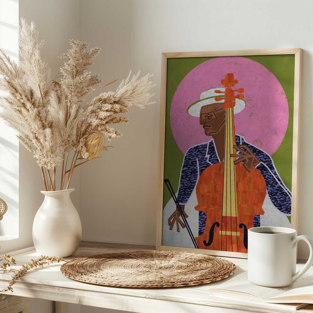 MUSICIAN GUY VII - Stretched Canvas, Poster or Fine Art Print - I Heart Wall Art - Poster Print, Canvas Print or Framed Art Print
