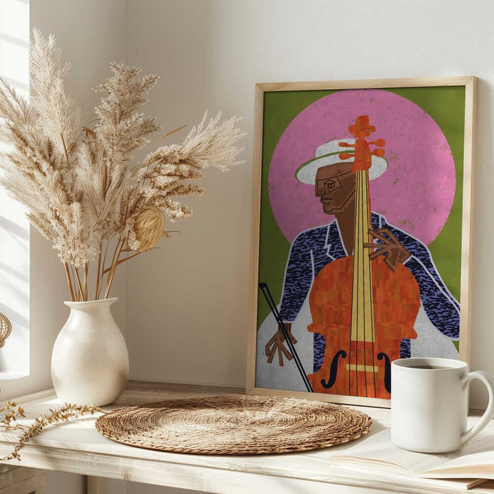 MUSICIAN GUY VII - Stretched Canvas, Poster or Fine Art Print - I Heart Wall Art - Poster Print, Canvas Print or Framed Art Print