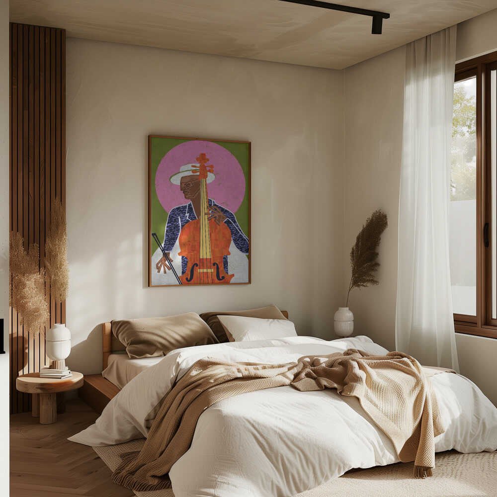 MUSICIAN GUY VII - Stretched Canvas, Poster or Fine Art Print - I Heart Wall Art - Poster Print, Canvas Print or Framed Art Print
