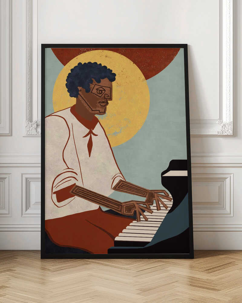MUSICIAN GUY VIII - Stretched Canvas, Poster or Fine Art Print - I Heart Wall Art - Poster Print, Canvas Print or Framed Art Print