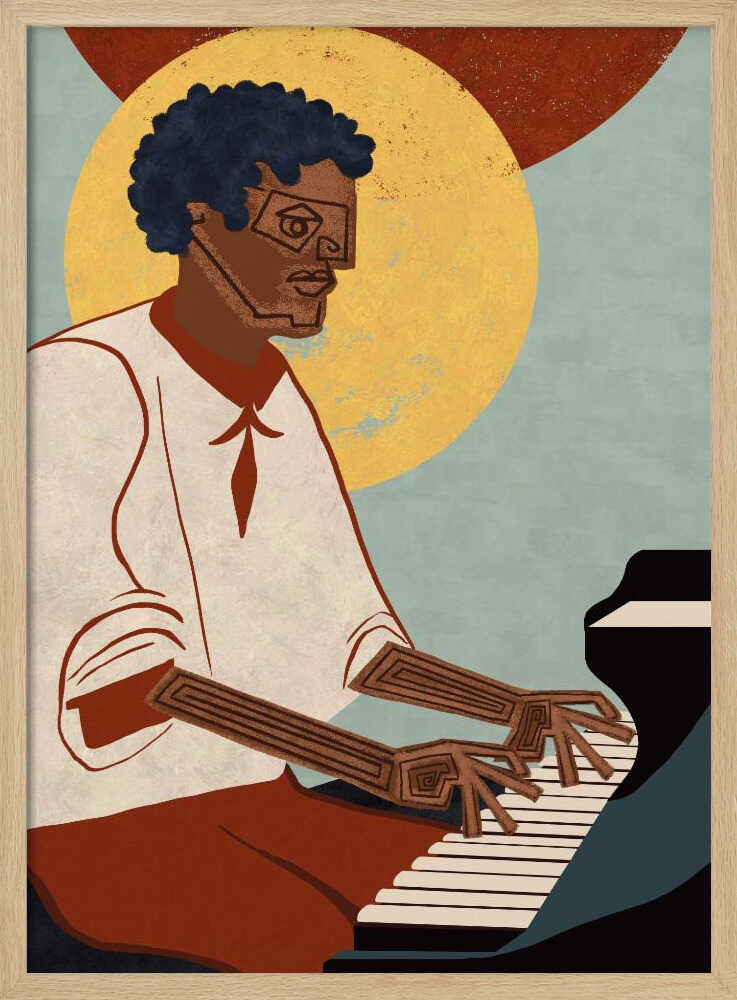MUSICIAN GUY VIII - Stretched Canvas, Poster or Fine Art Print - I Heart Wall Art - Poster Print, Canvas Print or Framed Art Print