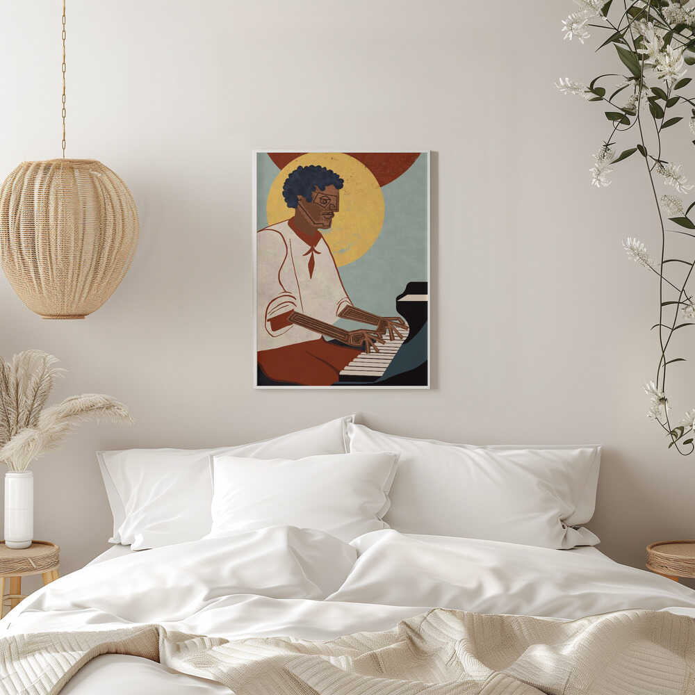 MUSICIAN GUY VIII - Stretched Canvas, Poster or Fine Art Print - I Heart Wall Art - Poster Print, Canvas Print or Framed Art Print
