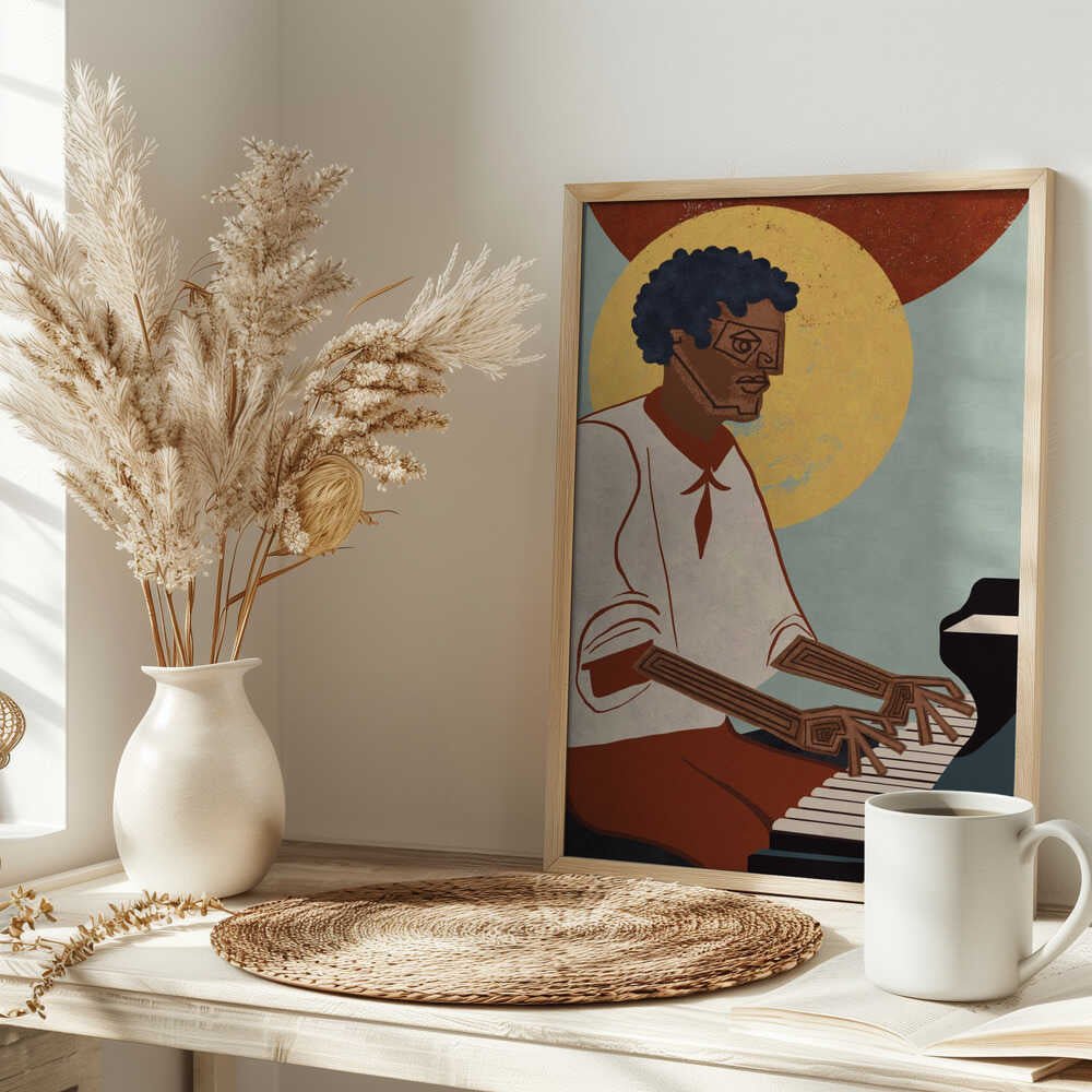 MUSICIAN GUY VIII - Stretched Canvas, Poster or Fine Art Print - I Heart Wall Art - Poster Print, Canvas Print or Framed Art Print