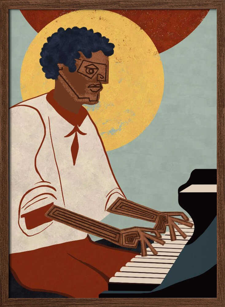 MUSICIAN GUY VIII - Stretched Canvas, Poster or Fine Art Print - I Heart Wall Art - Poster Print, Canvas Print or Framed Art Print