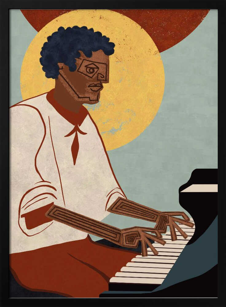 MUSICIAN GUY VIII - Stretched Canvas, Poster or Fine Art Print - I Heart Wall Art - Poster Print, Canvas Print or Framed Art Print