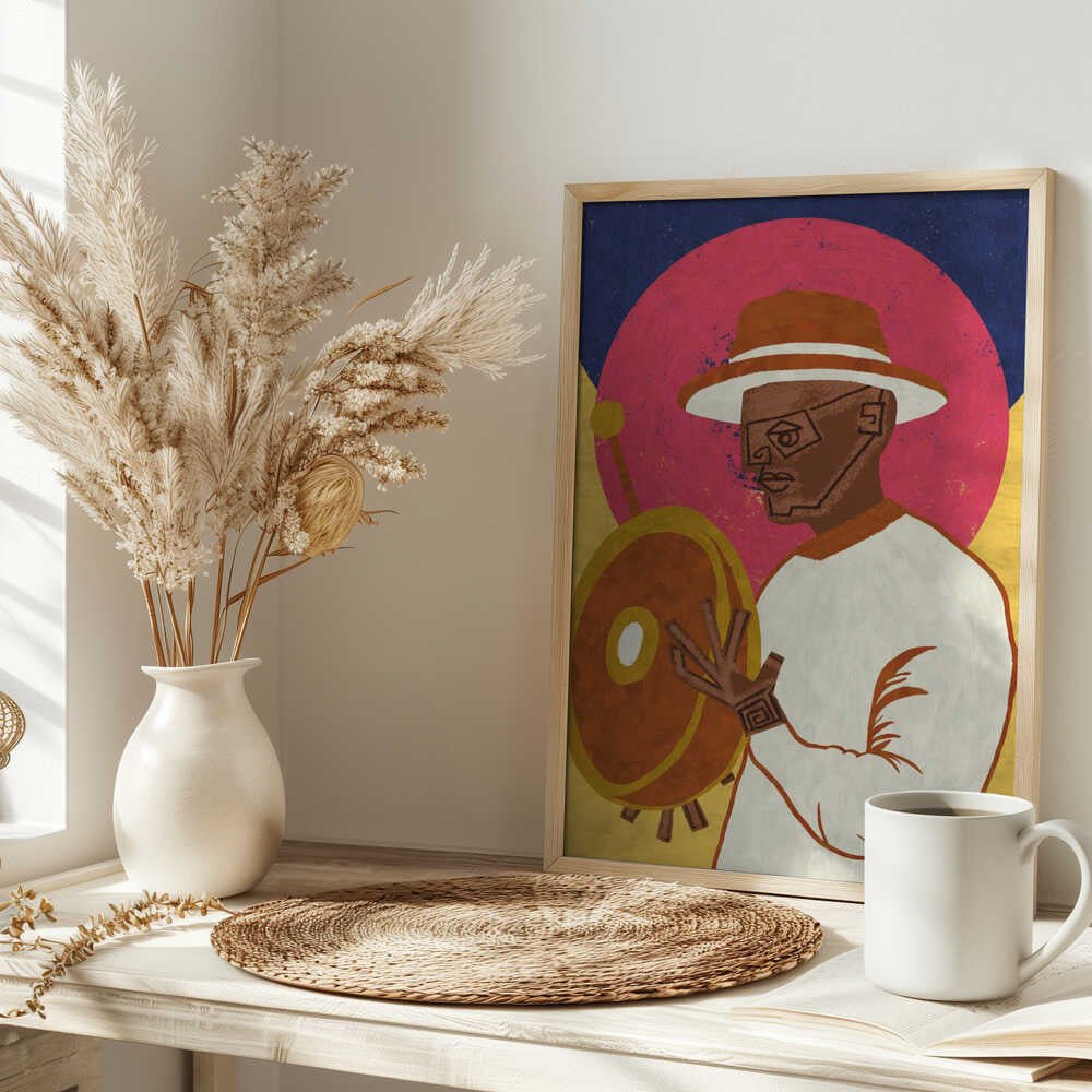 MUSICIAN GUY XI - Stretched Canvas, Poster or Fine Art Print - I Heart Wall Art - Poster Print, Canvas Print or Framed Art Print