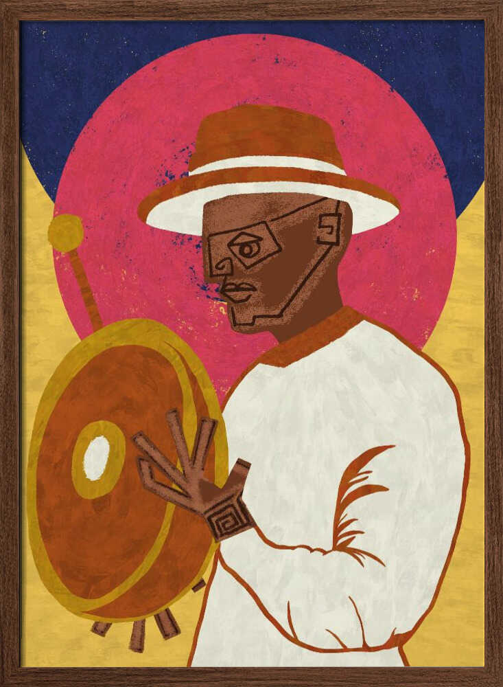 MUSICIAN GUY XI - Stretched Canvas, Poster or Fine Art Print - I Heart Wall Art - Poster Print, Canvas Print or Framed Art Print