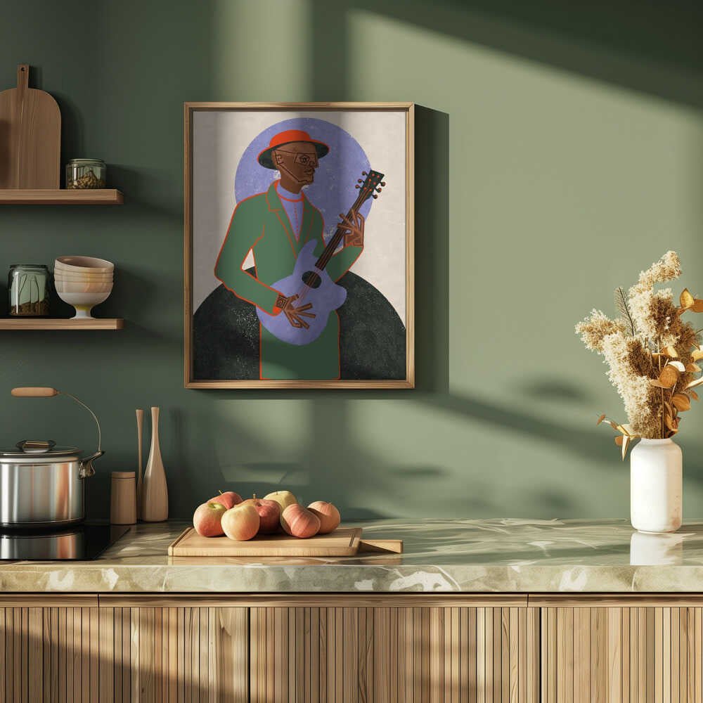 MUSICIAN GUY XII - Stretched Canvas, Poster or Fine Art Print - I Heart Wall Art - Poster Print, Canvas Print or Framed Art Print