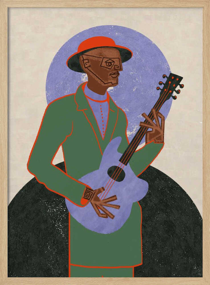 MUSICIAN GUY XII - Stretched Canvas, Poster or Fine Art Print - I Heart Wall Art - Poster Print, Canvas Print or Framed Art Print