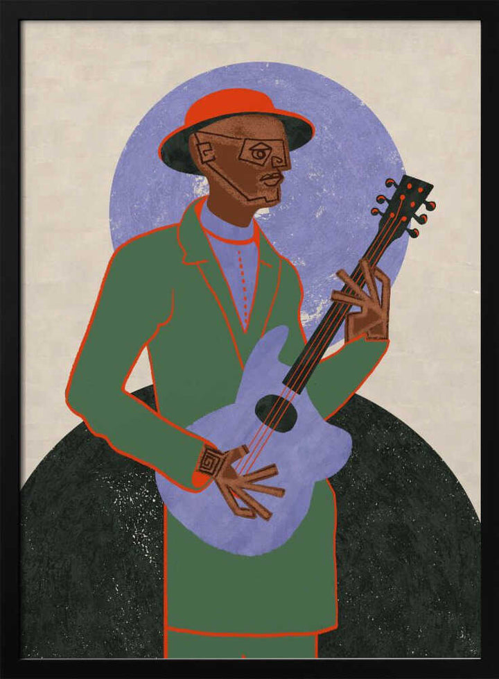 MUSICIAN GUY XII - Stretched Canvas, Poster or Fine Art Print - I Heart Wall Art - Poster Print, Canvas Print or Framed Art Print