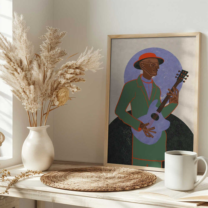MUSICIAN GUY XII - Stretched Canvas, Poster or Fine Art Print - I Heart Wall Art - Poster Print, Canvas Print or Framed Art Print