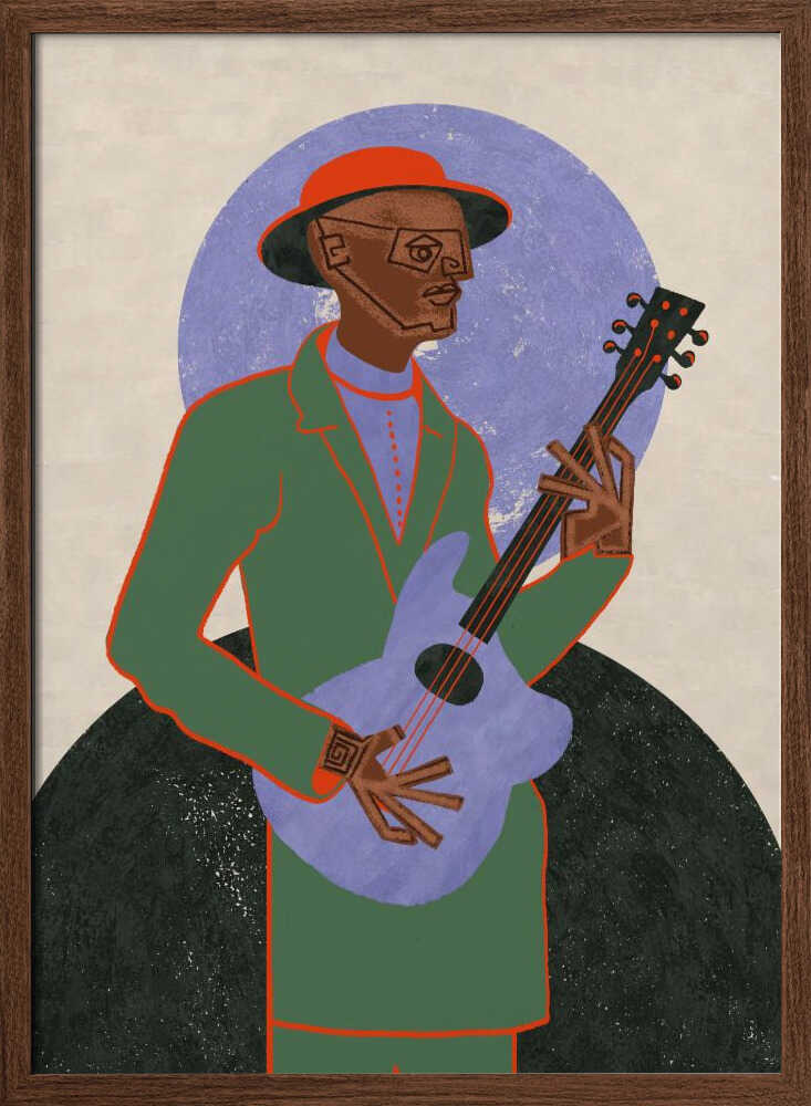 MUSICIAN GUY XII - Stretched Canvas, Poster or Fine Art Print - I Heart Wall Art - Poster Print, Canvas Print or Framed Art Print