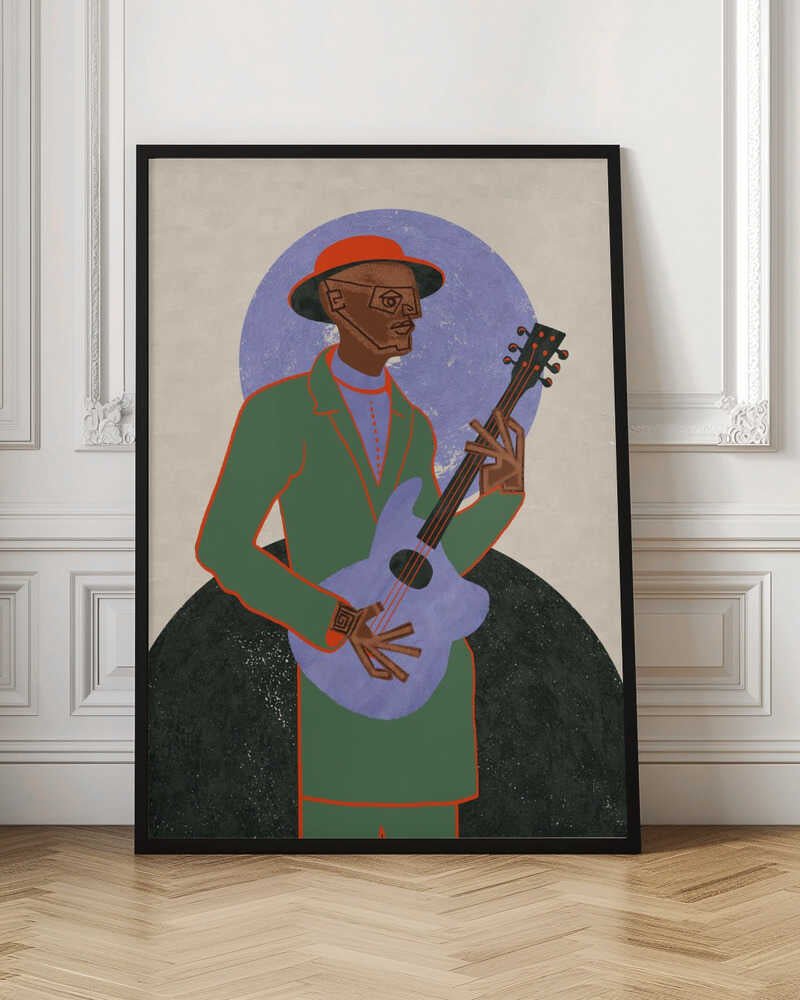 MUSICIAN GUY XII - Stretched Canvas, Poster or Fine Art Print - I Heart Wall Art - Poster Print, Canvas Print or Framed Art Print