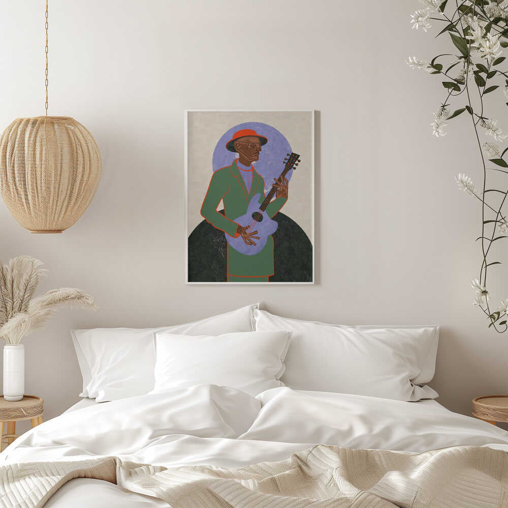 MUSICIAN GUY XII - Stretched Canvas, Poster or Fine Art Print - I Heart Wall Art - Poster Print, Canvas Print or Framed Art Print