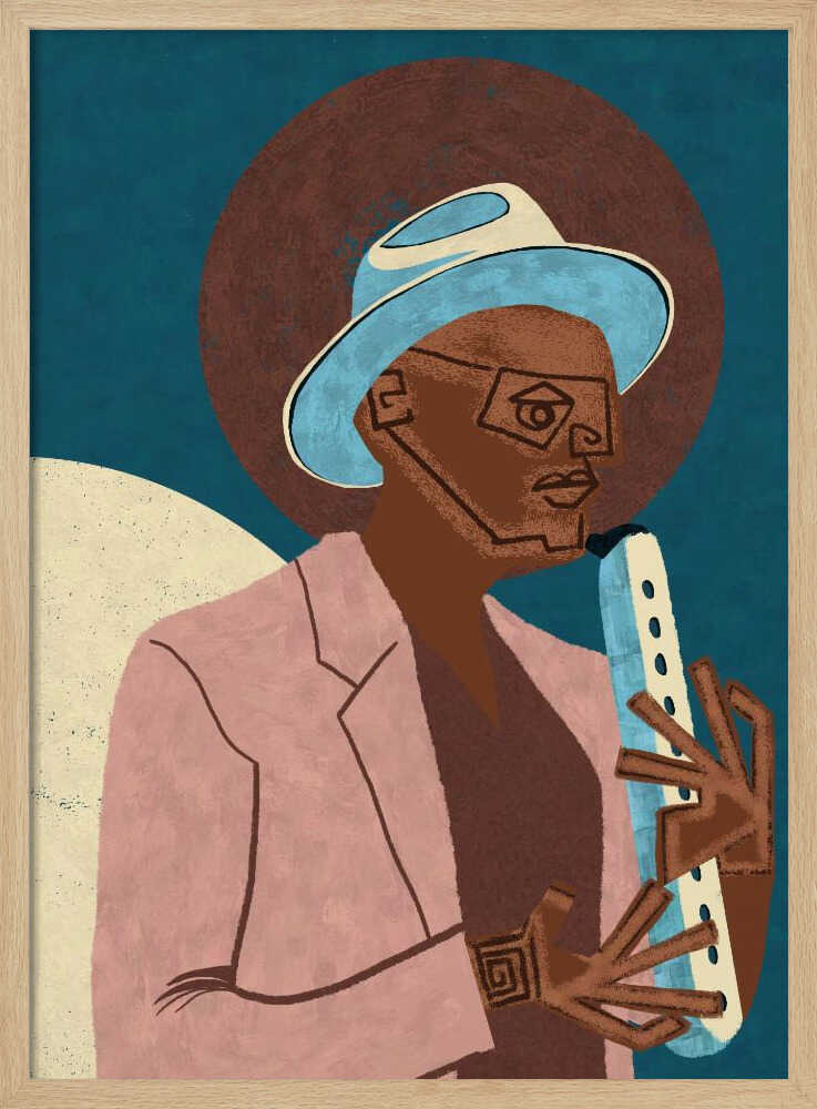 MUSICIAN GUY XIII - Stretched Canvas, Poster or Fine Art Print - I Heart Wall Art - Poster Print, Canvas Print or Framed Art Print