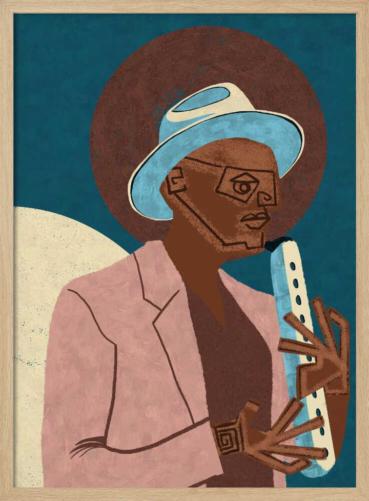 MUSICIAN GUY XIII - Stretched Canvas, Poster or Fine Art Print - I Heart Wall Art - Poster Print, Canvas Print or Framed Art Print