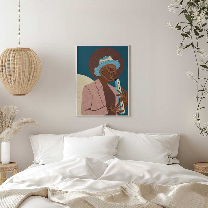 MUSICIAN GUY XIII - Stretched Canvas, Poster or Fine Art Print - I Heart Wall Art - Poster Print, Canvas Print or Framed Art Print