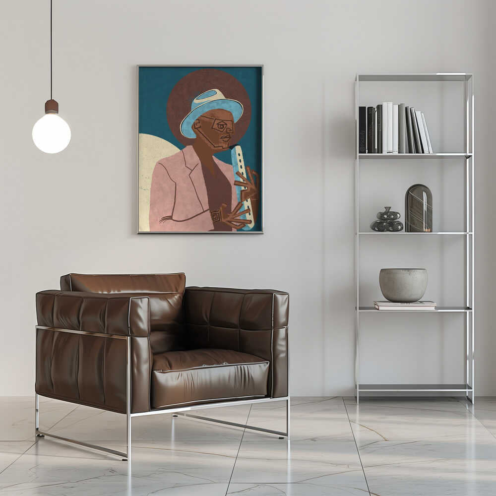 MUSICIAN GUY XIII - Stretched Canvas, Poster or Fine Art Print - I Heart Wall Art - Poster Print, Canvas Print or Framed Art Print