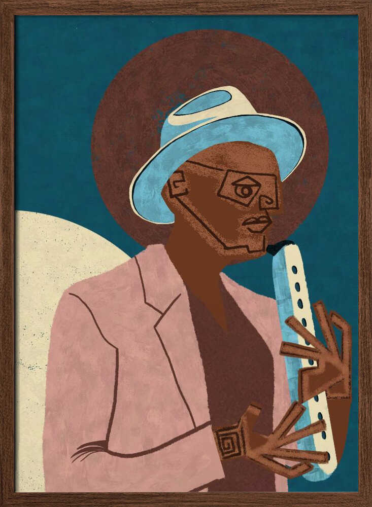 MUSICIAN GUY XIII - Stretched Canvas, Poster or Fine Art Print - I Heart Wall Art - Poster Print, Canvas Print or Framed Art Print